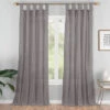 Priya Gray Semi-Sheer Tab Top Curtain Panel, (95") -Cheap Home Store 810474123 1