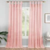 Priya Pink Semi-Sheer Tab Top Curtain Panel, (84") -Cheap Home Store 810474125 1 1