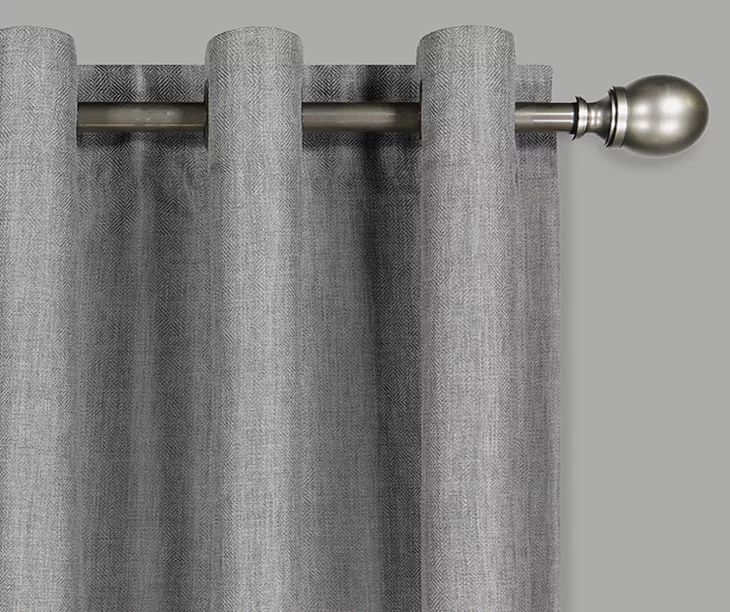 Kira Gray Blackout Grommet Curtain Panel, (108") 4 Kira Gray Blackout Grommet Curtain Panel, (108") - Image 2