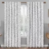 Nora Botanical White Blackout Rod Pocket Curtain Panel, (95") -Cheap Home Store 810475255 1 1
