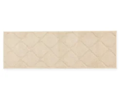 Cream Quatrefoil Runner, (20" X 60")
