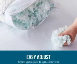 Fiber & Shredded Memory Foam Pillow With Zippered Inner Cover -Cheap Home Store 810490764 810490765 810490766 810490767 810490768 810490769 3 1