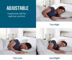 Fiber & Shredded Memory Foam Pillow With Zippered Inner Cover -Cheap Home Store 810490764 810490765 810490766 810490767 810490768 810490769 4 1