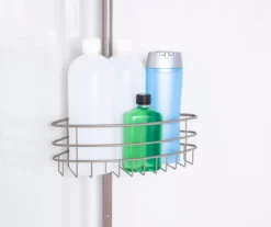 Brushed Nickel 4-Way Adjustable Corner Pole Caddy -Cheap Home Store 810504133 10