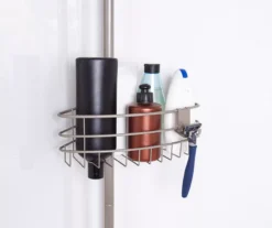 Brushed Nickel 4-Way Adjustable Corner Pole Caddy -Cheap Home Store 810504133 8