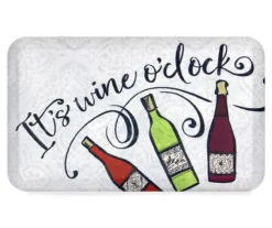 "It's Wine O'clock" Wine Print Kitchen Mat, (18" X 30")