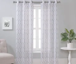 Broyhill Geo Sheer Grommet Curtain Panel Pair -Cheap Home Store 810507478