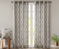 Sereno Fretwork Light-Filtering Grommet Curtain Panel -Cheap Home Store 810517992 810517993 810517994 13