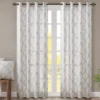 Sereno Fretwork Ivory Light-Filtering Grommet Curtain Panel, (95") -Cheap Home Store 810517995 810517996 810517998