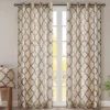Sereno Fretwork Khaki Light-Filtering Grommet Curtain Panel, (95") -Cheap Home Store 810518000 810518001 810518002