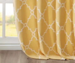 Sereno Fretwork Yellow Light-Filtering Grommet Curtain Panel, (63") 19 Sereno Fretwork Yellow Light-Filtering Grommet Curtain Panel, (63") -Cheap Home Store 810518008 810518009 810518010 5 2