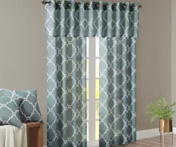 Sereno Fretwork Blue Light-Filtering Grommet Curtain Panel, (95") 24 Sereno Fretwork Blue Light-Filtering Grommet Curtain Panel, (95") -Cheap Home Store 810518012 810517719 810517720 10