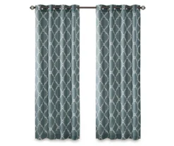 Sereno Fretwork Blue Light-Filtering Grommet Curtain Panel, (95") 25 Sereno Fretwork Blue Light-Filtering Grommet Curtain Panel, (95") -Cheap Home Store 810518012 810517719 810517720 11