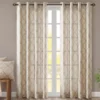 Sereno Fretwork Beige Light-Filtering Grommet Curtain Panel, (84") -Cheap Home Store 810518024 810518025 810518026 12