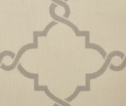 Sereno Fretwork Beige Light-Filtering Grommet Curtain Panel, (63") -Cheap Home Store 810518024 810518025 810518026 6 2