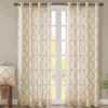 Sereno Fretwork Beige & Gold Light-Filtering Grommet Curtain Panel, (95") -Cheap Home Store 810518028 810518029 810518030 13