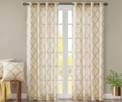 Sereno Fretwork Light-Filtering Grommet Curtain Panel