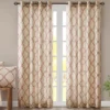 Sereno Fretwork Beige & Spice Light-Filtering Grommet Curtain Panel, (63") -Cheap Home Store 810518031 810518032 810518034 14