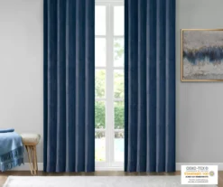 Bryce Velvet Navy Room-Darkening Rod Pocket Curtain Panel Pair, (63") 13 Bryce Velvet Navy Room-Darkening Rod Pocket Curtain Panel Pair, (63") -Cheap Home Store 810518085 810518086 810518087 2