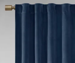 Bryce Velvet Navy Room-Darkening Rod Pocket Curtain Panel Pair, (63") 15 Bryce Velvet Navy Room-Darkening Rod Pocket Curtain Panel Pair, (63") -Cheap Home Store 810518085 810518086 810518087 4