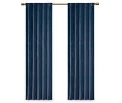 Bryce Velvet Navy Room-Darkening Rod Pocket Curtain Panel Pair, (63") 19 Bryce Velvet Navy Room-Darkening Rod Pocket Curtain Panel Pair, (63") -Cheap Home Store 810518085 810518086 810518087 8