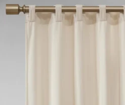 Bryce Velvet Ivory Room-Darkening Rod Pocket Curtain Panel Pair, (84") -Cheap Home Store 810518129 810518106 810518083 5