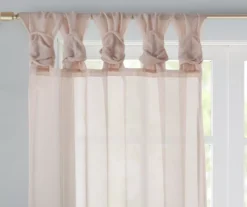 Persis Voile Sheer Twisted Tab Curtain Panel Pair -Cheap Home Store 810518131 810518132 810518133 2