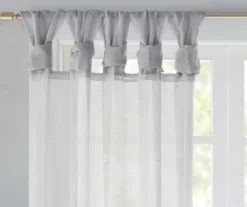 Persis Light Gray Voile Sheer Twisted Tab Curtain Panel Pair, (84") 10 Persis Light Gray Voile Sheer Twisted Tab Curtain Panel Pair, (84") -Cheap Home Store 810518134 810518135 810518136 2 2