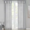Persis Light Gray Voile Sheer Twisted Tab Curtain Panel Pair, (63") -Cheap Home Store 810518134 810518135 810518136 6