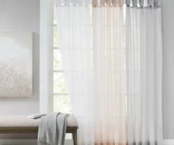 Persis White Voile Sheer Twisted Tab Curtain Panel Pair, (63") -Cheap Home Store 810518137 810518138 810518139 5 2