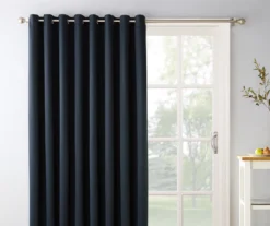 Loretta Navy Blackout Grommet Curtain Panel, (84")