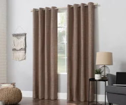 Wilbon Russet Linen Blackout Curtain Panel, (84") -Cheap Home Store 810518492 4