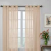 Curtain Fresh Latte Sheer Grommet Curtain Panel, (63") 2 Curtain Fresh Latte Sheer Grommet Curtain Panel, (63") -Cheap Home Store 810519496 810519498 810519495 810519546 810519509 1 3