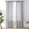 Curtain Fresh Light Gray Sheer Grommet Curtain Panel, (63") -Cheap Home Store 810519502 810519520 810519501 810519494 810519505 1