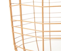 Tan Zig Zag Wire Storage Bin -Cheap Home Store 810520586 2