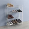 White 4-Tier Wire Shoe Rack 1 White 4-Tier Wire Shoe Rack -Cheap Home Store 810522385