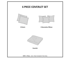 Arbor Aqua Reversible Coverlet Set -Cheap Home Store 810523161 810523162 11