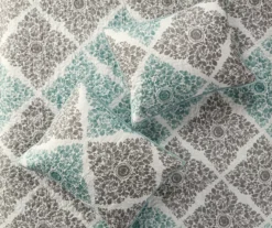 Arbor Aqua Reversible Coverlet Set -Cheap Home Store 810523161 810523162 5