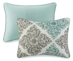 Arbor Aqua Reversible Coverlet Set -Cheap Home Store 810523161 810523162 8