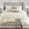 Piedmont Ivory Tufted Full 7-Piece Comforter Set -Cheap Home Store 810523166 810523170 810523231