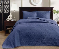 Vancouver Navy Twin 2-Piece Bedspread Set