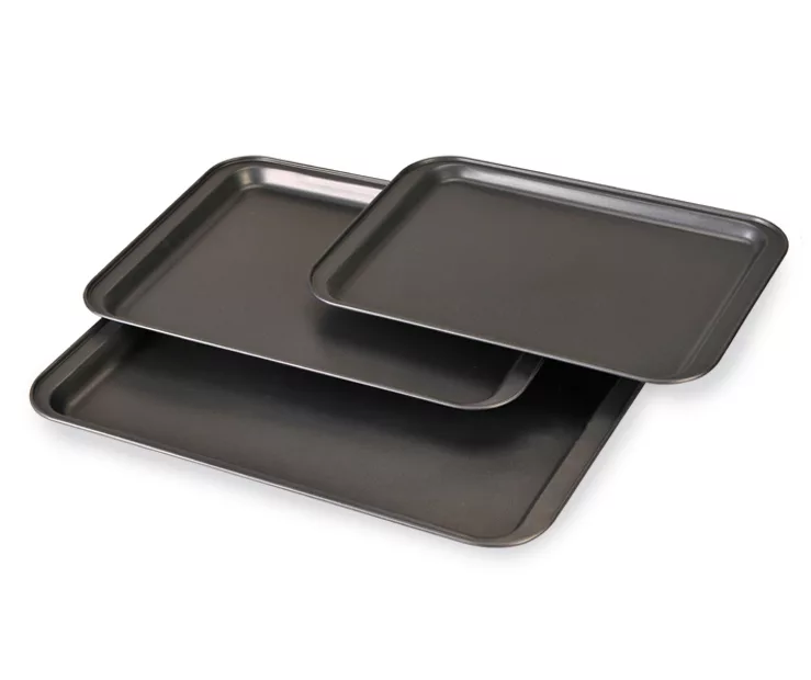 Non-Stick 3-Piece Baking Sheet Set 3 Non-Stick 3-Piece Baking Sheet Set