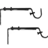 Legacy Black Adjustable Curtain Rod Brackets, 2-Pack -Cheap Home Store 810524279