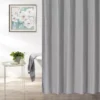 Gray Embossed Waffle Shower Curtain -Cheap Home Store 810528237