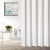 White Embossed Waffle Shower Curtain -Cheap Home Store 810528238