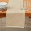 Beige & Tan Diagonal Stripe Table Runner -Cheap Home Store 810530289