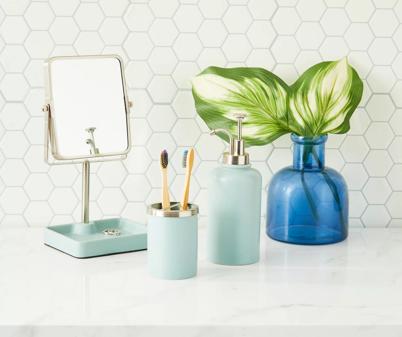 Slate Blue Glaze Toothbrush Holder 4 Slate Blue Glaze Toothbrush Holder - Image 2