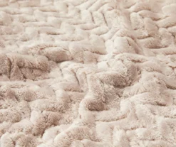 Tan Jacquard Supreme Velvet King Blanket -Cheap Home Store 810531017 810617578 4