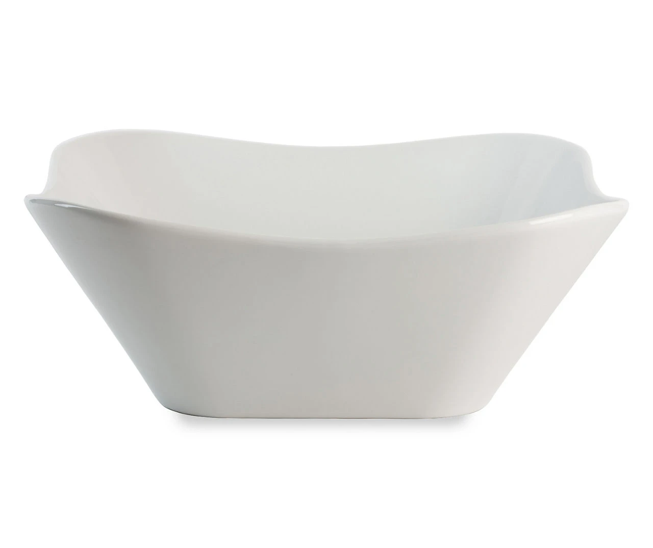 Bliss White Ceramic Square Wave Bowl 3 Bliss White Ceramic Square Wave Bowl