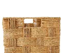 Natural Brown Seagrass Woven Storage Bin, (14.5") 10 Natural Brown Seagrass Woven Storage Bin, (14.5") -Cheap Home Store 810533793 1